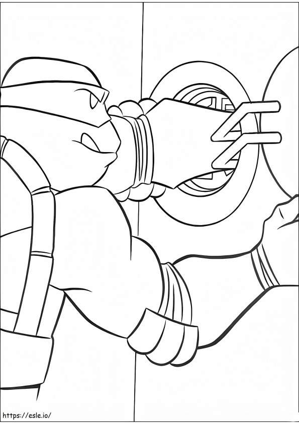 Donatello Enters The Safe coloring page