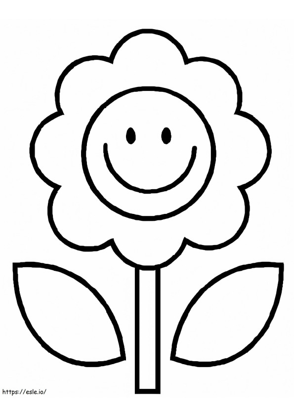 Easy Sunflower 1 coloring page