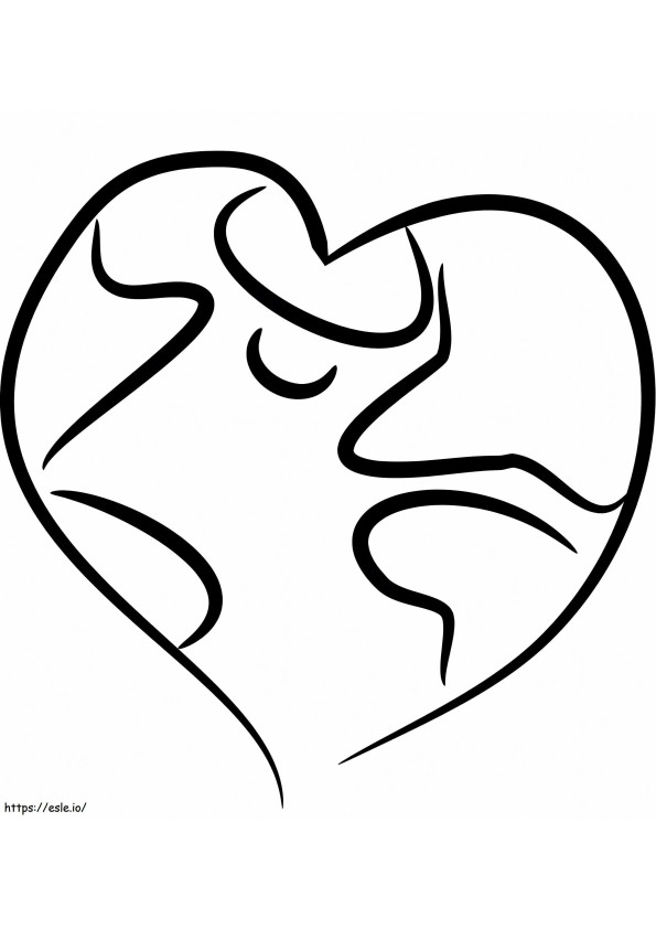 Earth Heart coloring page