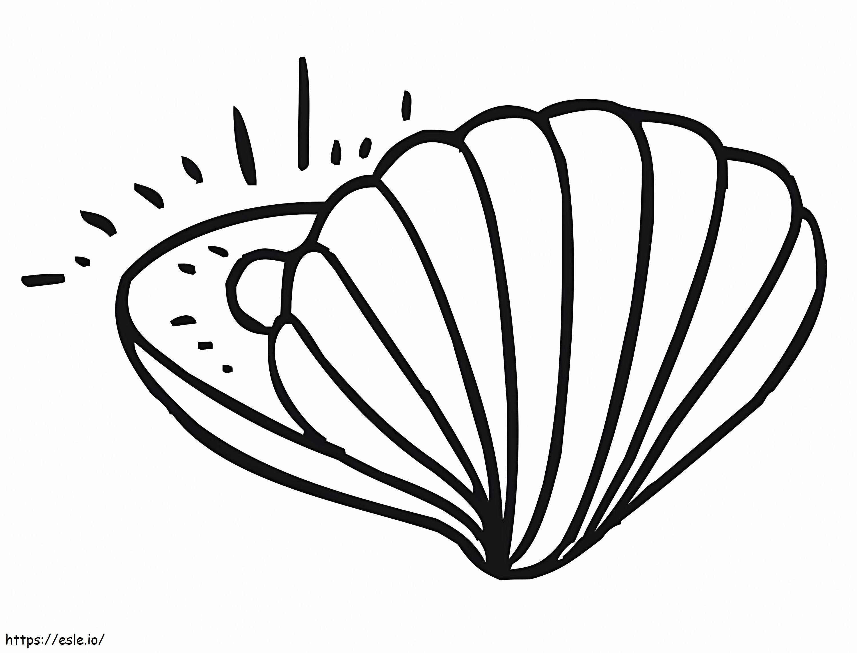 Clam With Pearl coloring page