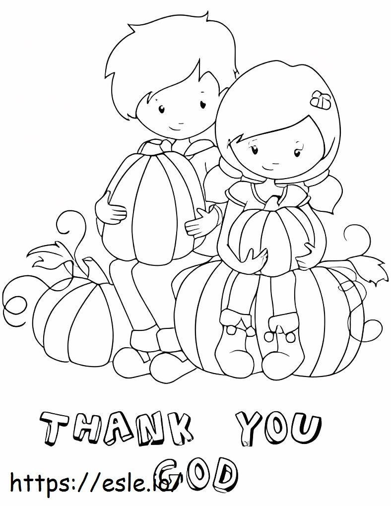 Thanks God coloring page
