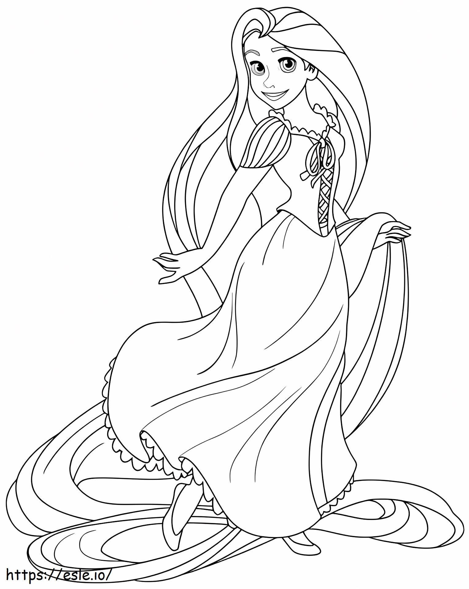 1532943885 Rapunzel From Tangled A4 coloring page