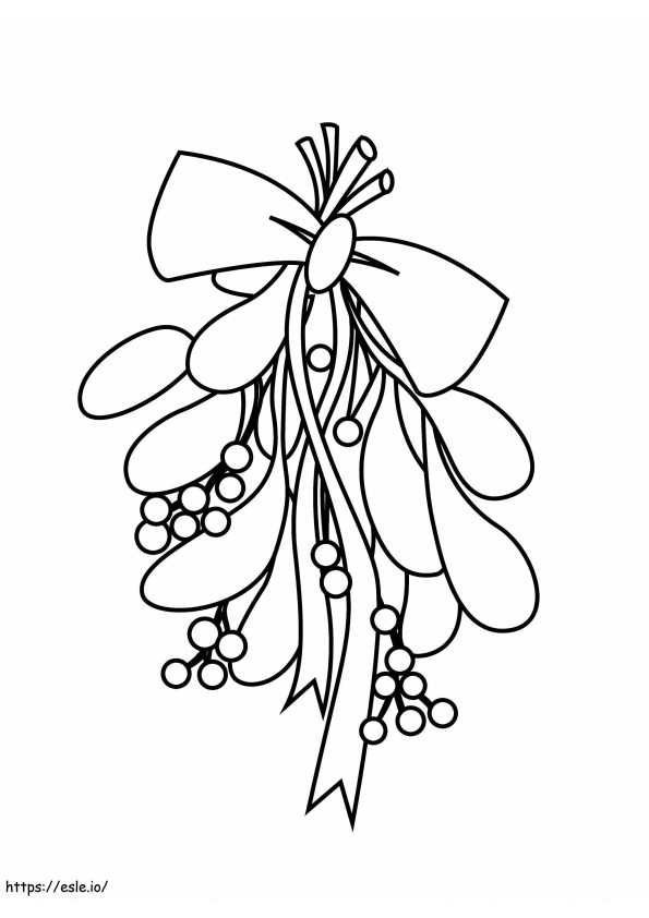 Mistletoe 1 coloring page