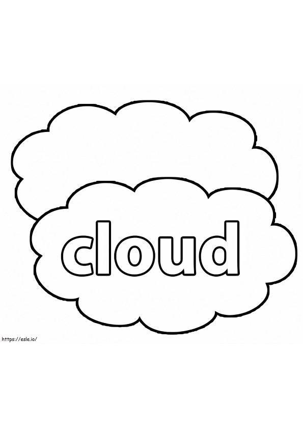 Cloud coloring page