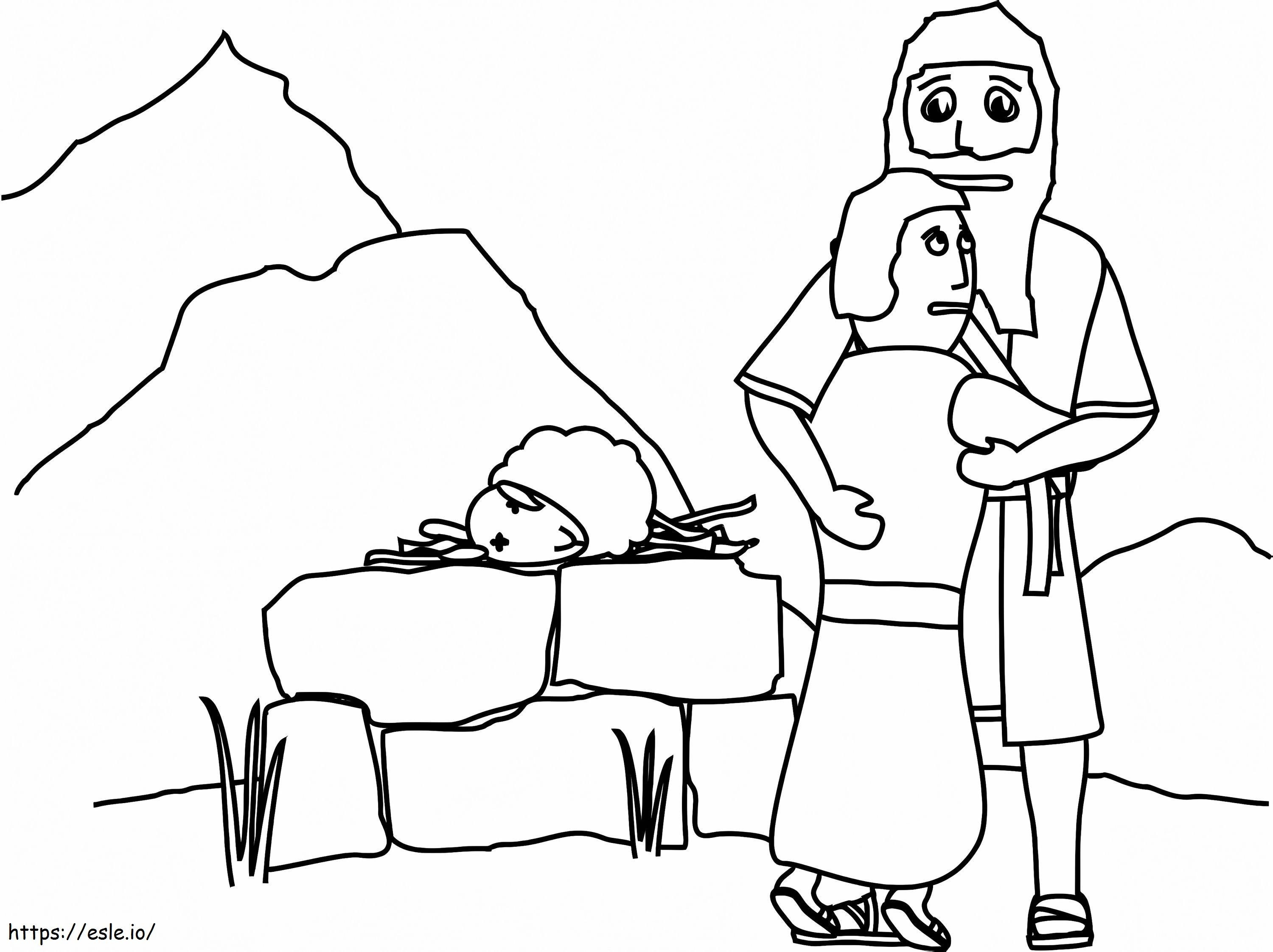 Abraham ja Saara 3 värityskuva