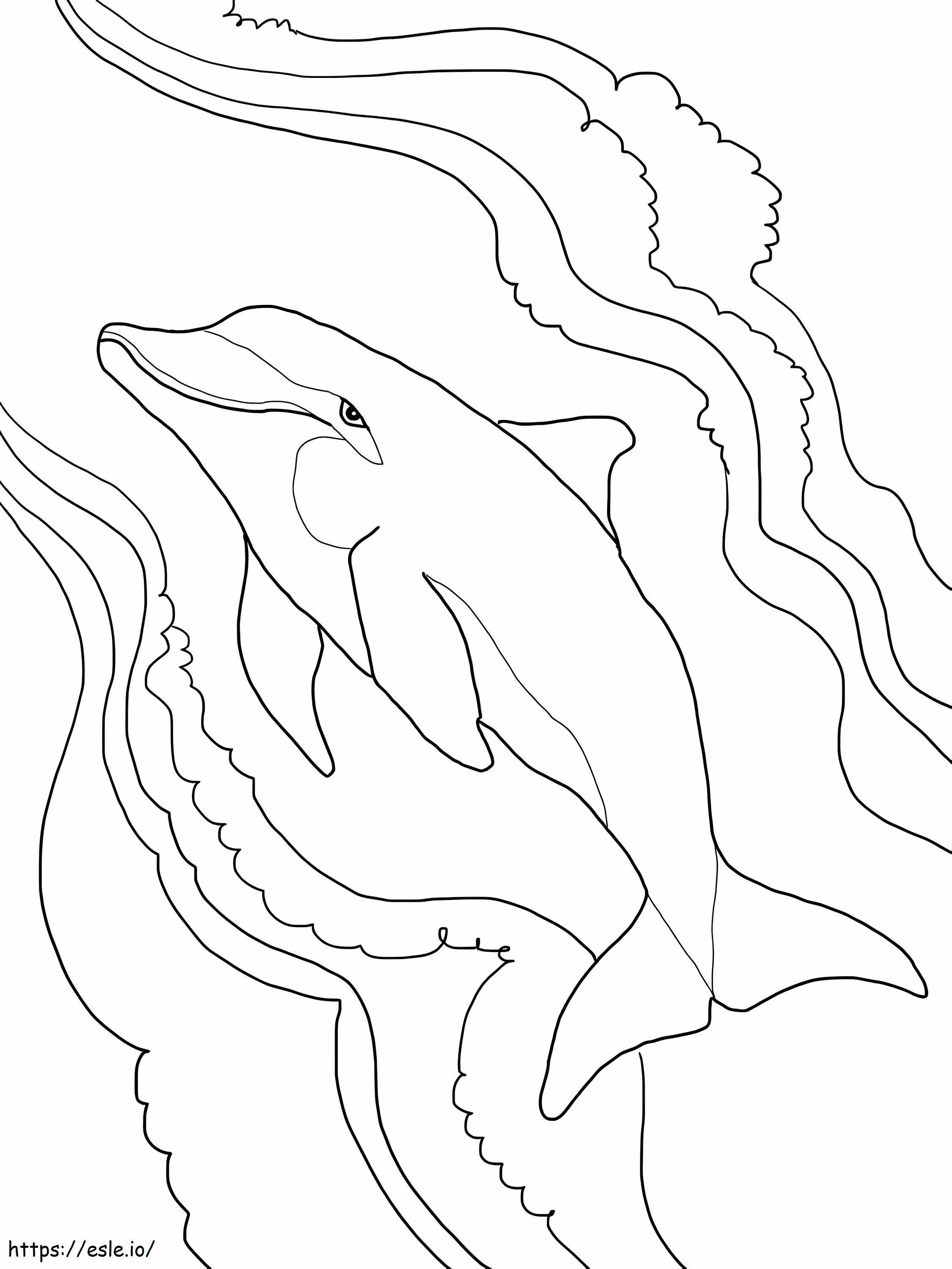 Delfín mular imprimible para colorear