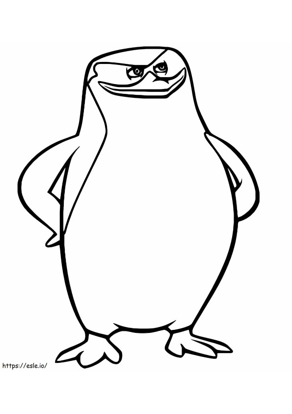 Kippari pingviini värityskuva