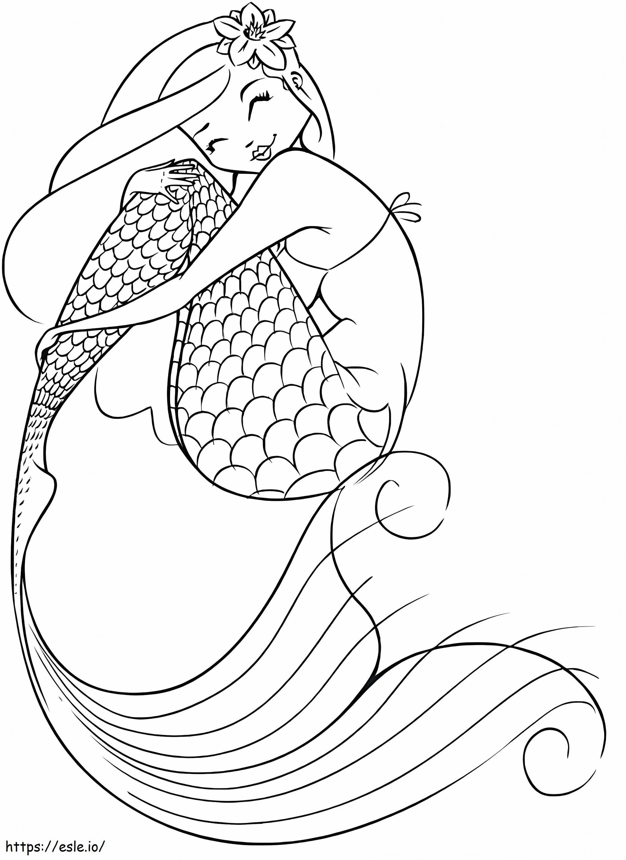Wonderful Mermaid coloring page