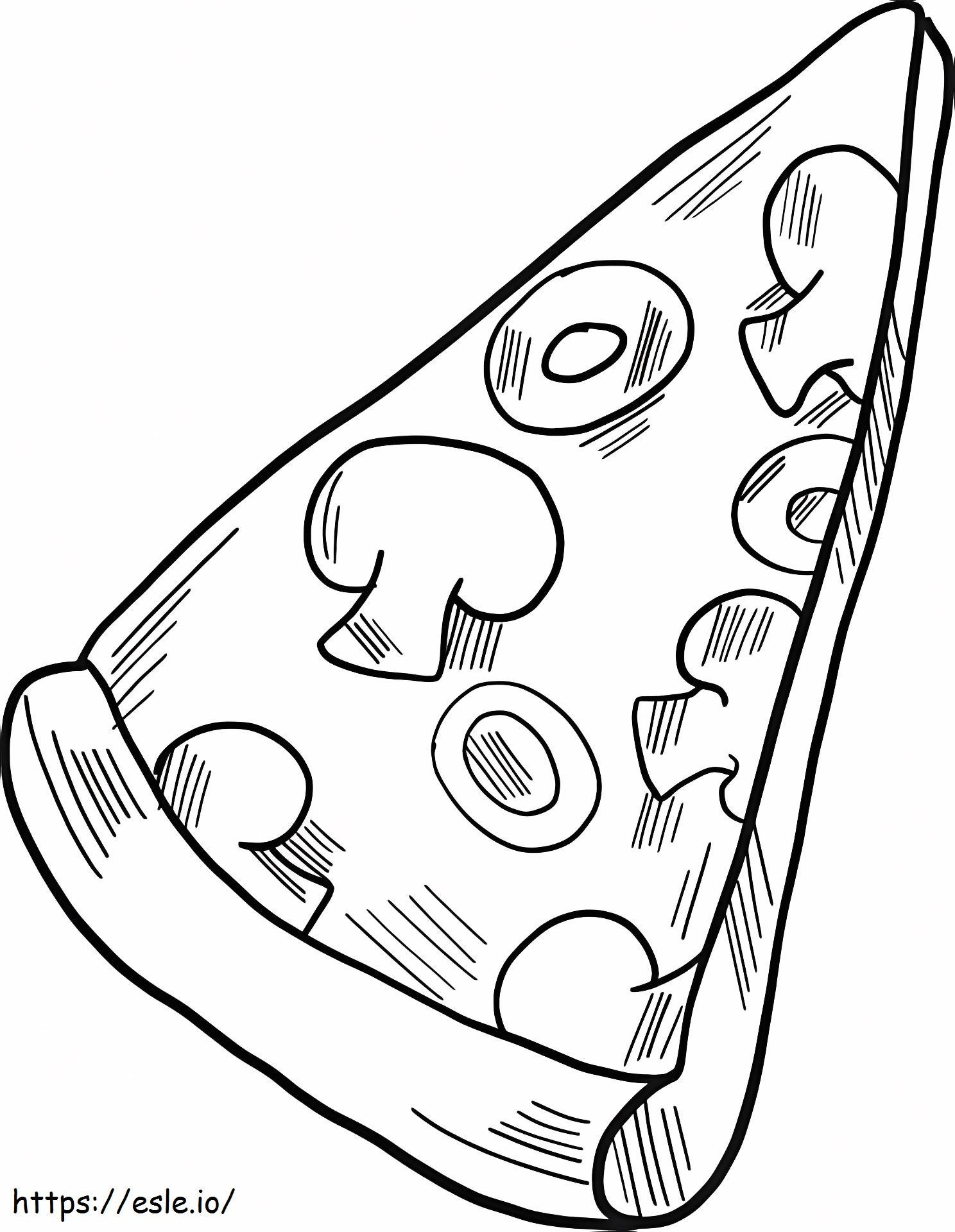Stuk pizza kleurplaat kleurplaat