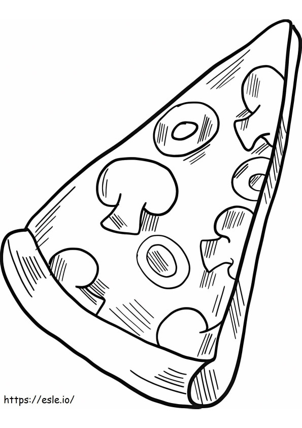 Coloriage Part de pizza à imprimer dessin