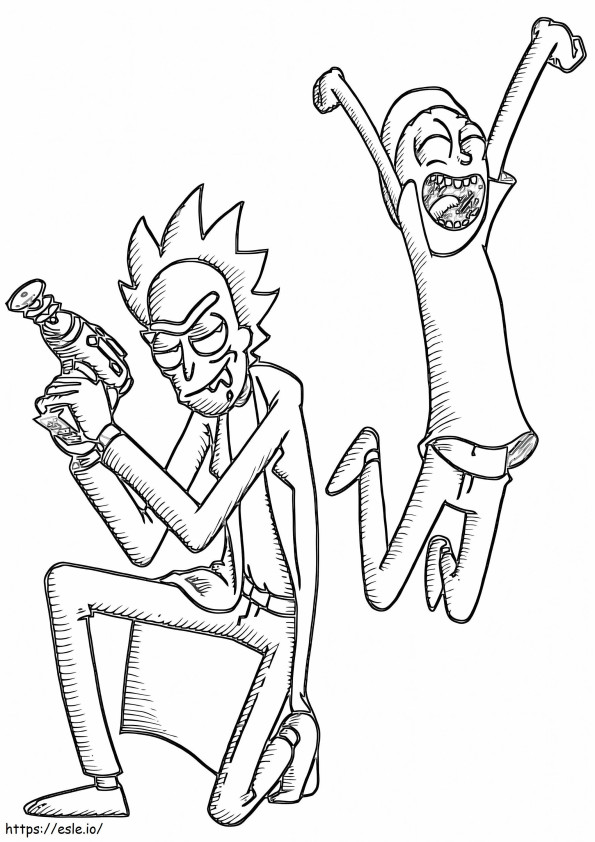 Rick Sanchez And Morty Smith coloring page