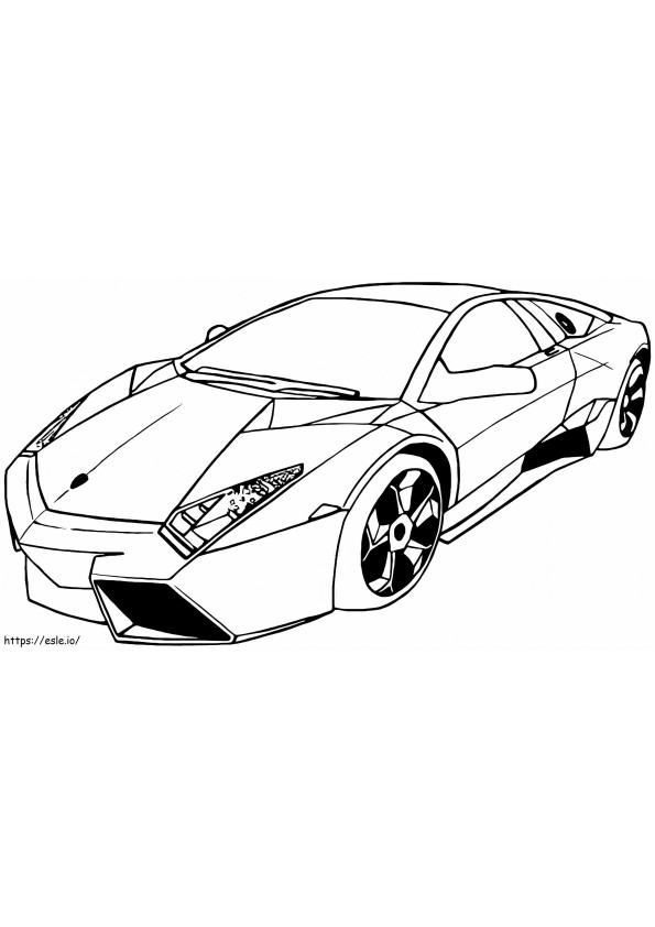 De grote Lamborghini kleurplaat