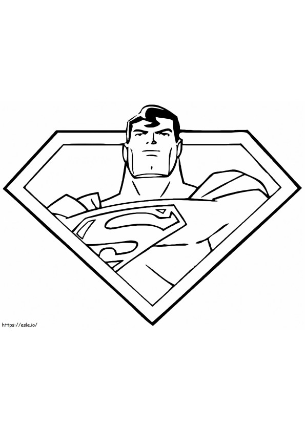 Portrait Of Superman coloring page