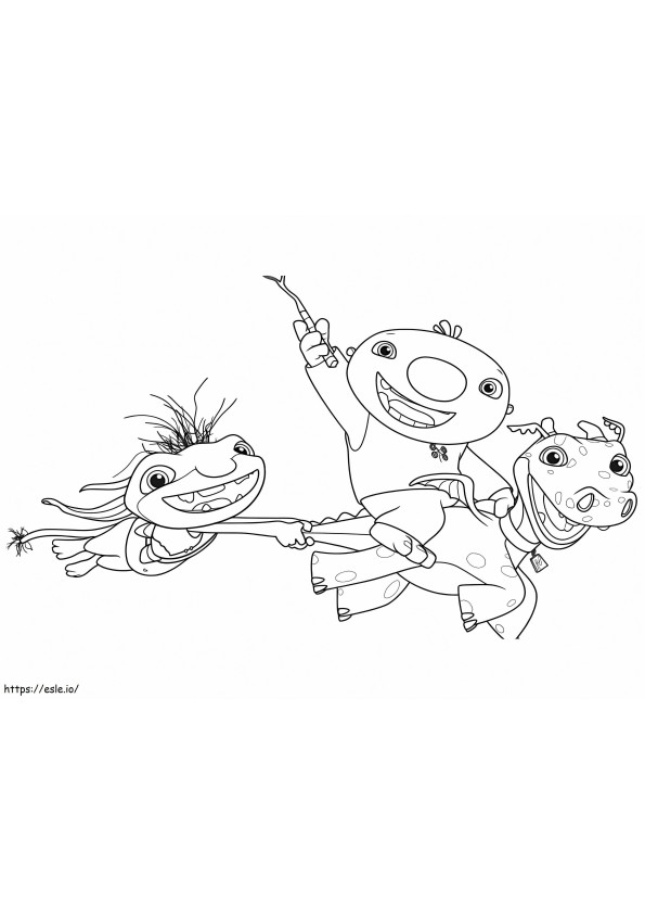 Characters From Wallykazam 1 coloring page