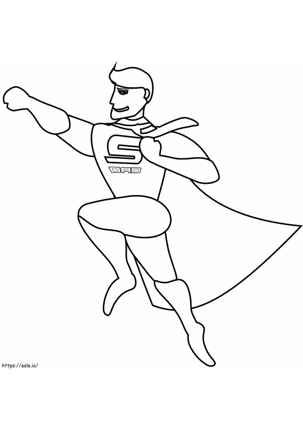 Super Dad Is Cool coloring page