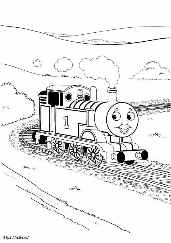 Página para colorir Thomas o trem 7 para colorir