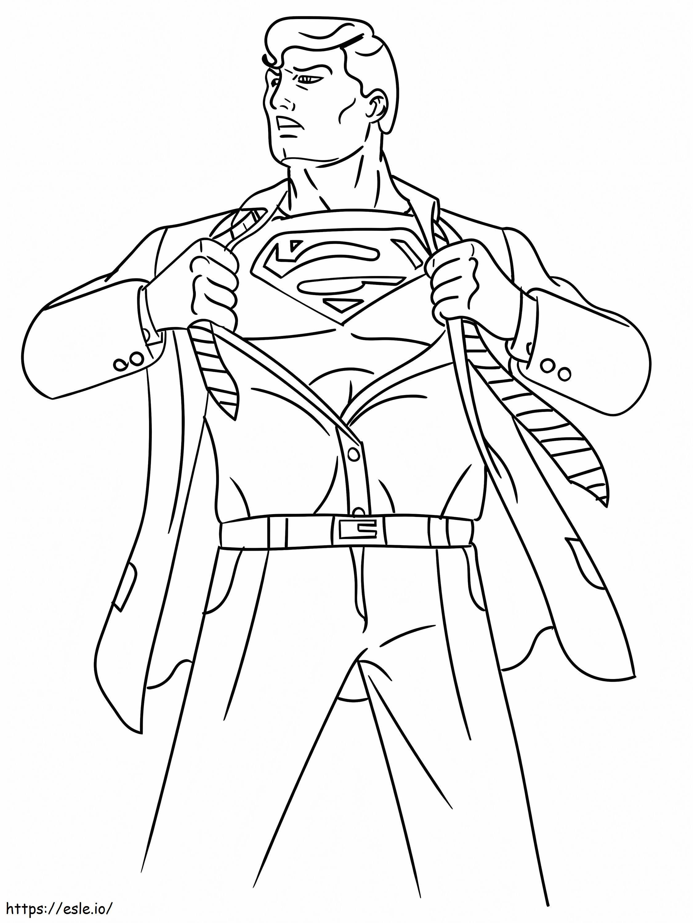 Superman is er klaar voor kleurplaat kleurplaat