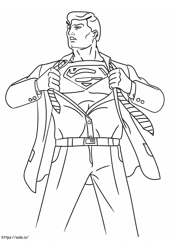 Superman is er klaar voor kleurplaat kleurplaat