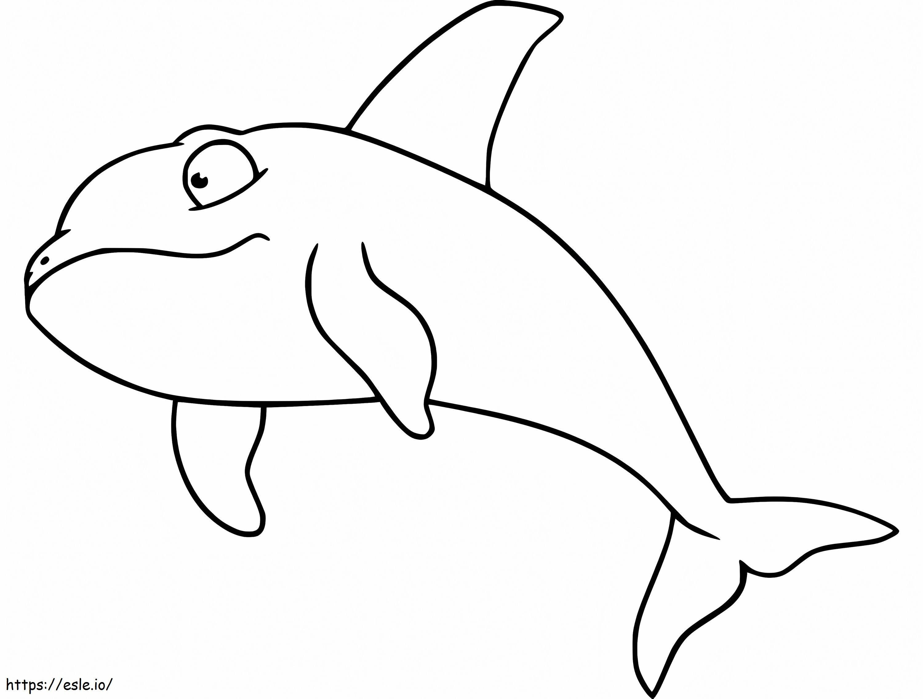 Balena ucigașă animată de colorat