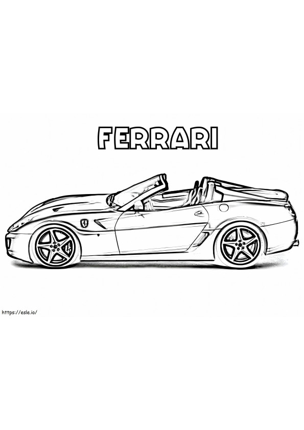 フェラーリ 1 ぬりえ - 塗り絵