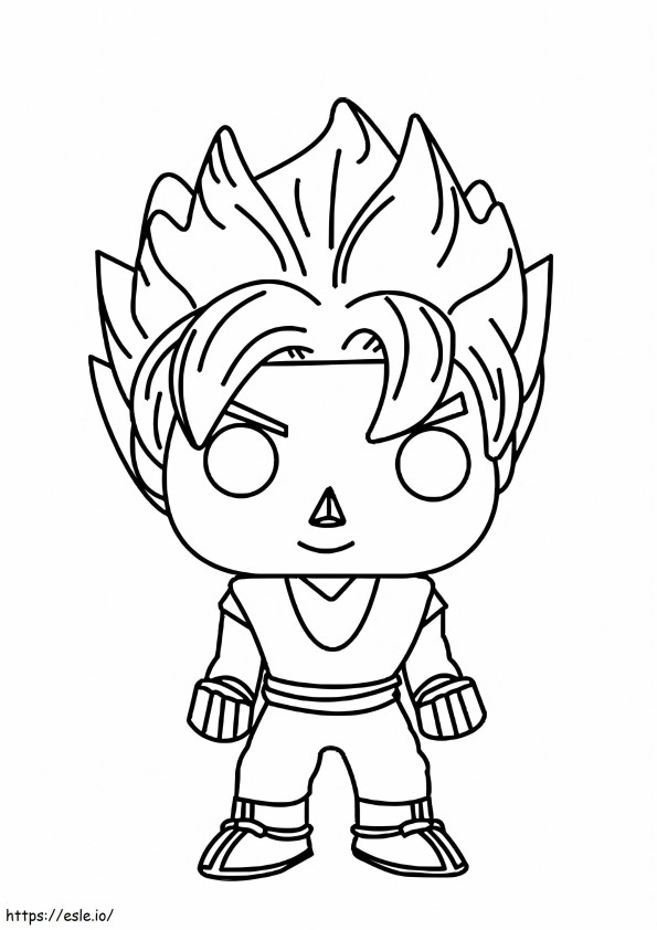 Desenho animado Goku SSj1 para colorir