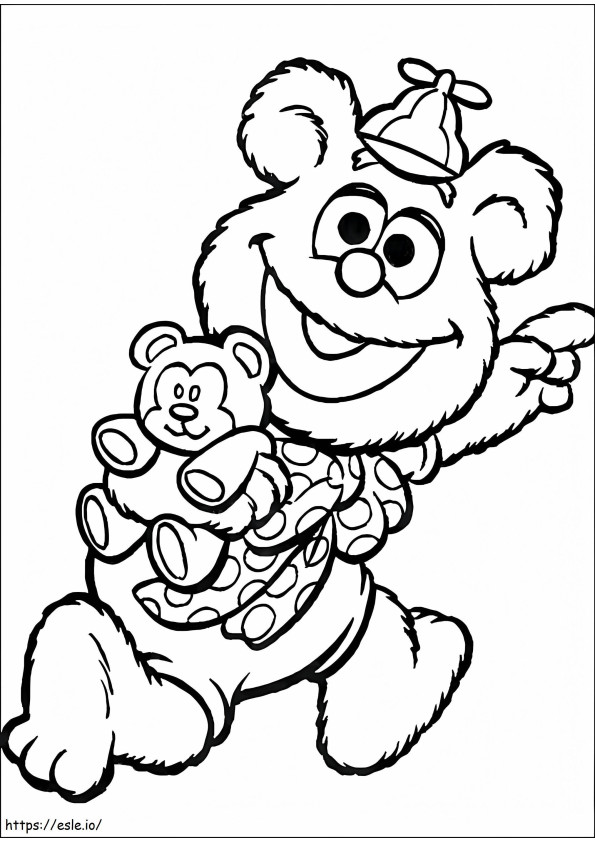Coloriage Bébé Fozzie de Muppet Babies à imprimer dessin