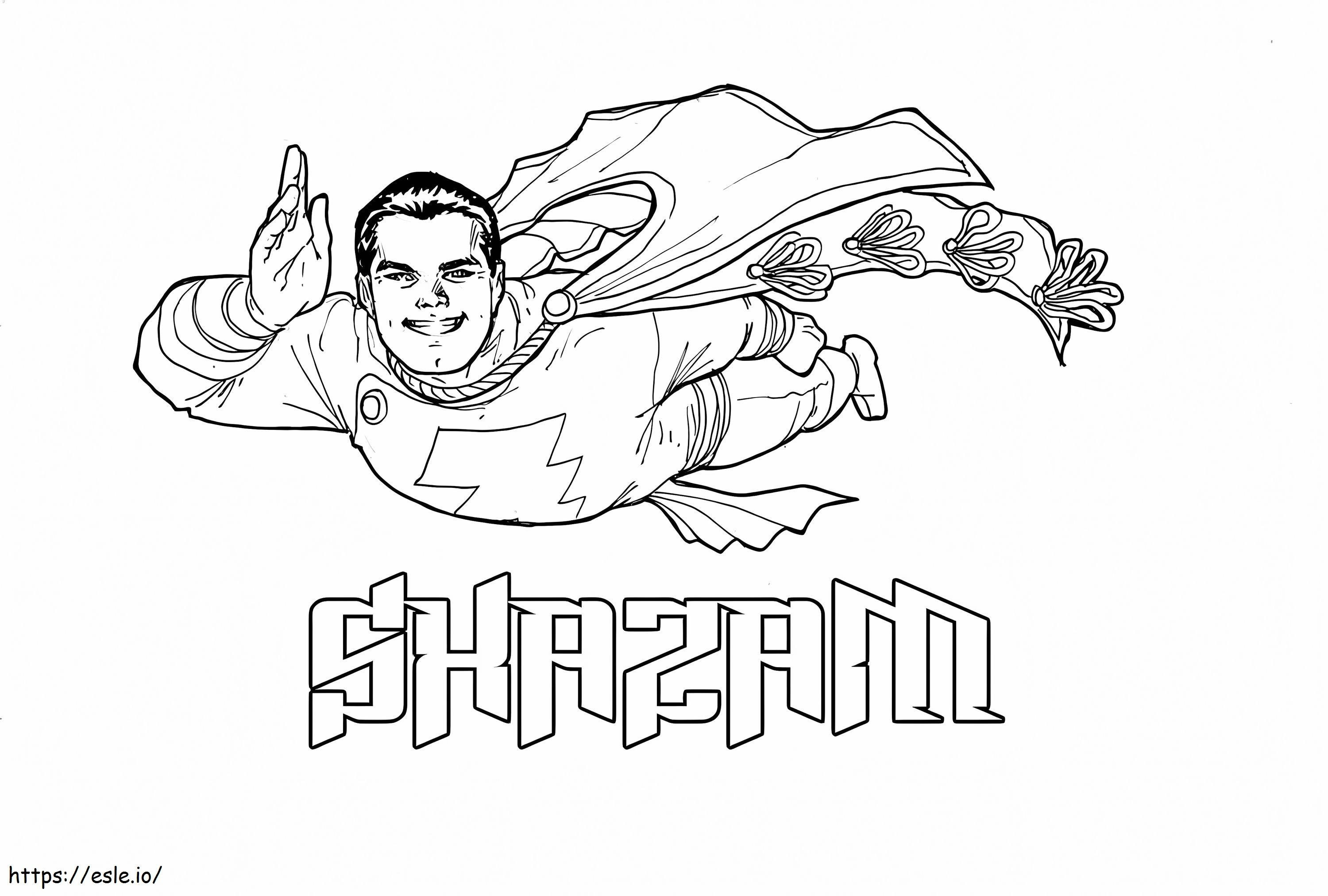 Shazam Is Smiling coloring page