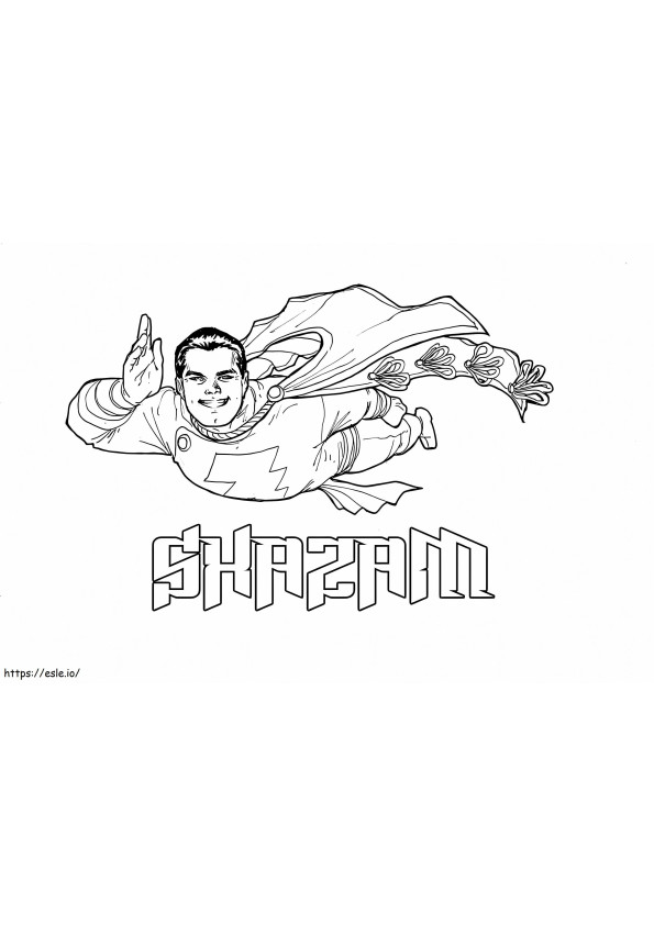 Coloriage Shazam sourit à imprimer dessin