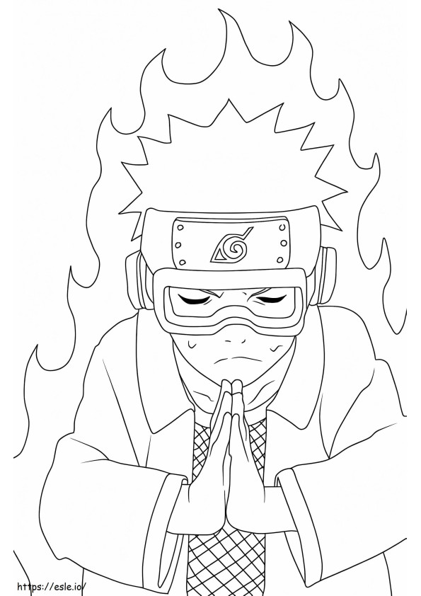 Obito Is Training coloring page