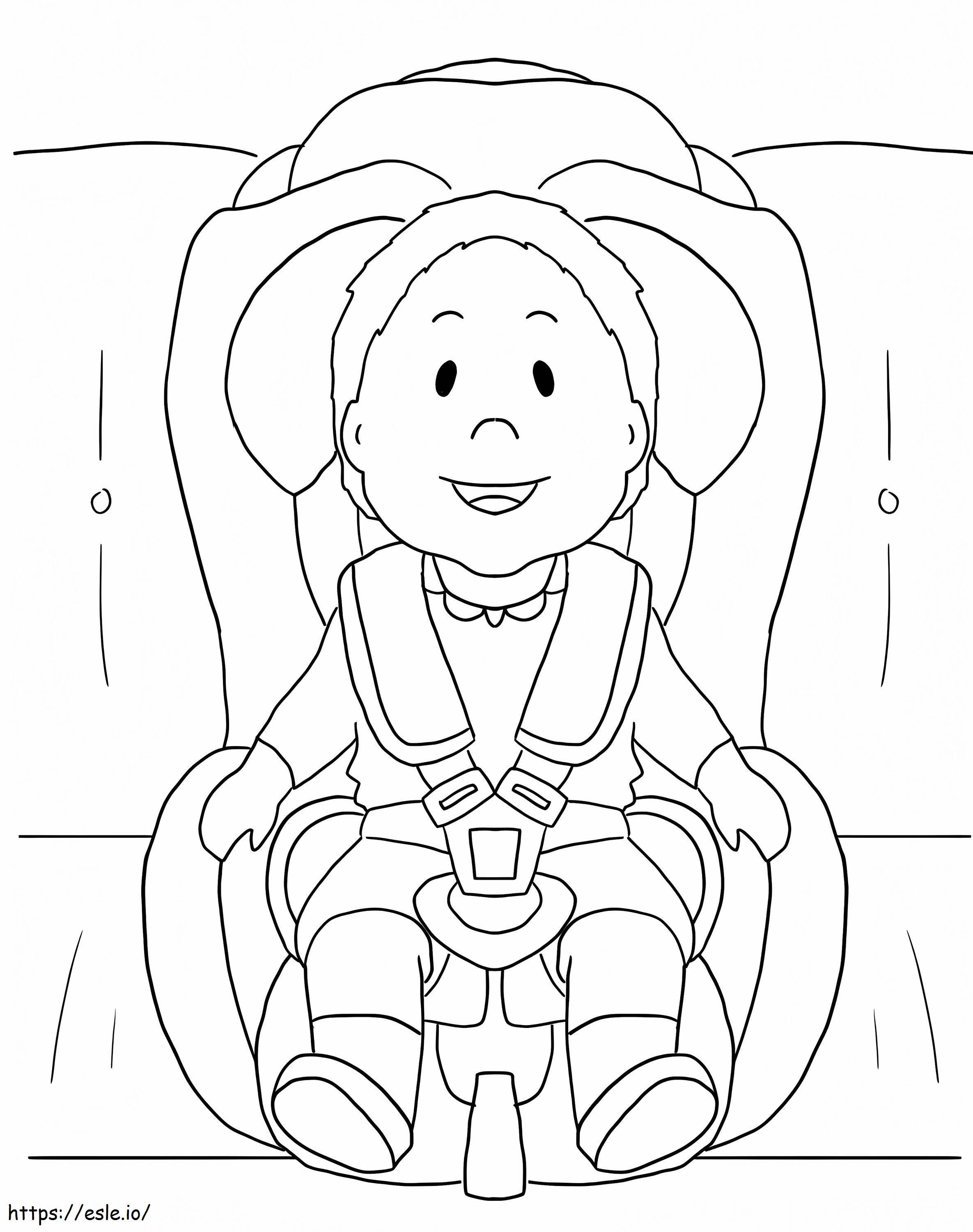 Segurança do assento de carro para colorir