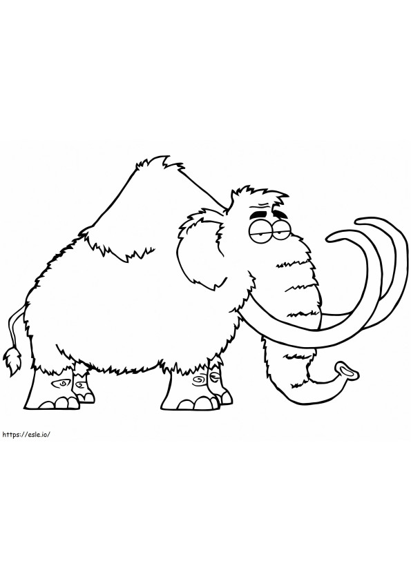 Zabawny mamut kolorowanka