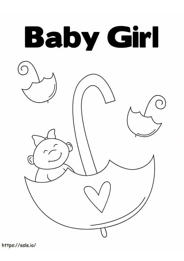 Printable Baby Girl coloring page