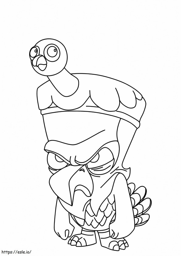 Zooba Turkey Steve coloring page