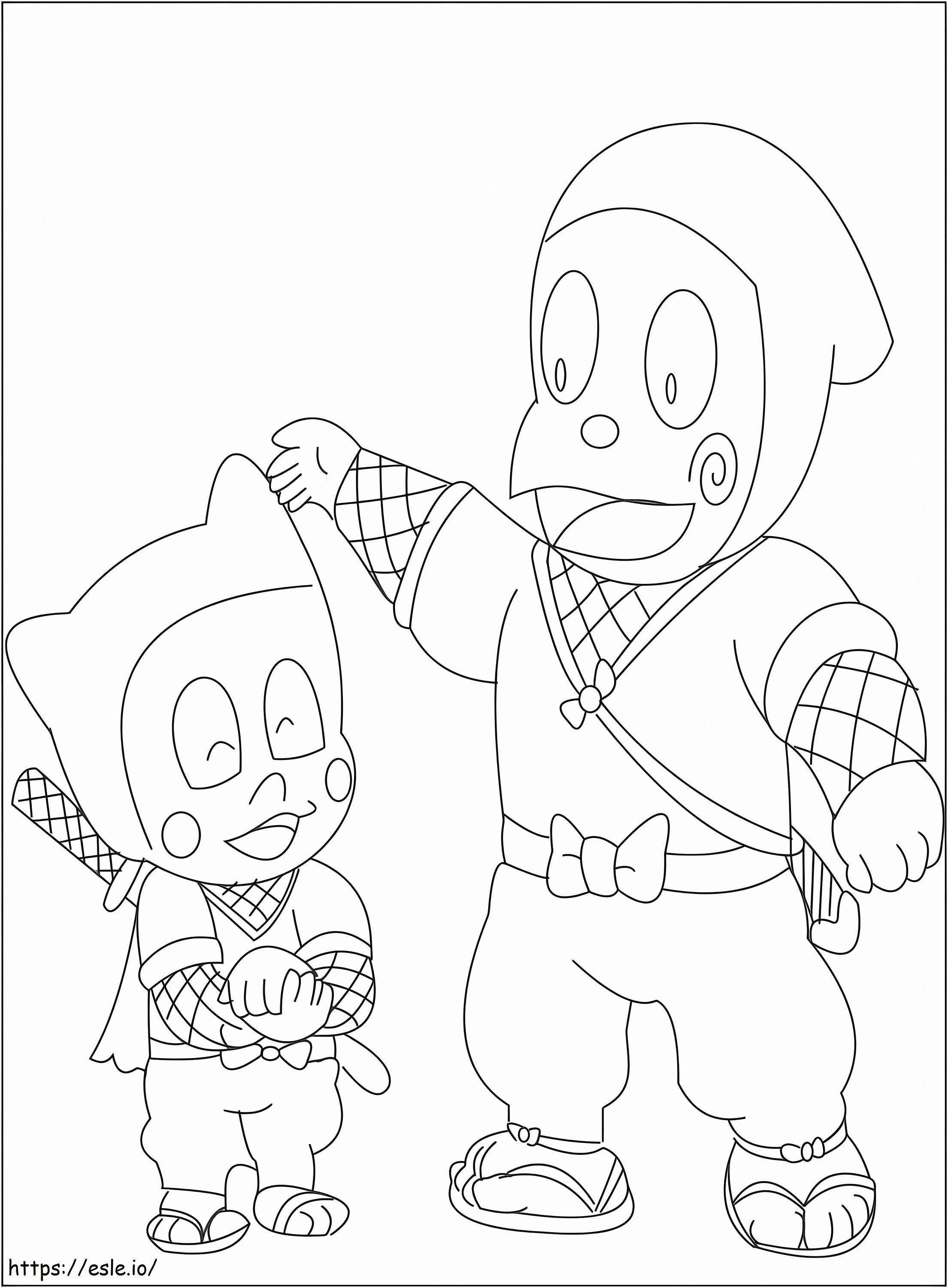 Shinzo And Kanzo Hattori coloring page