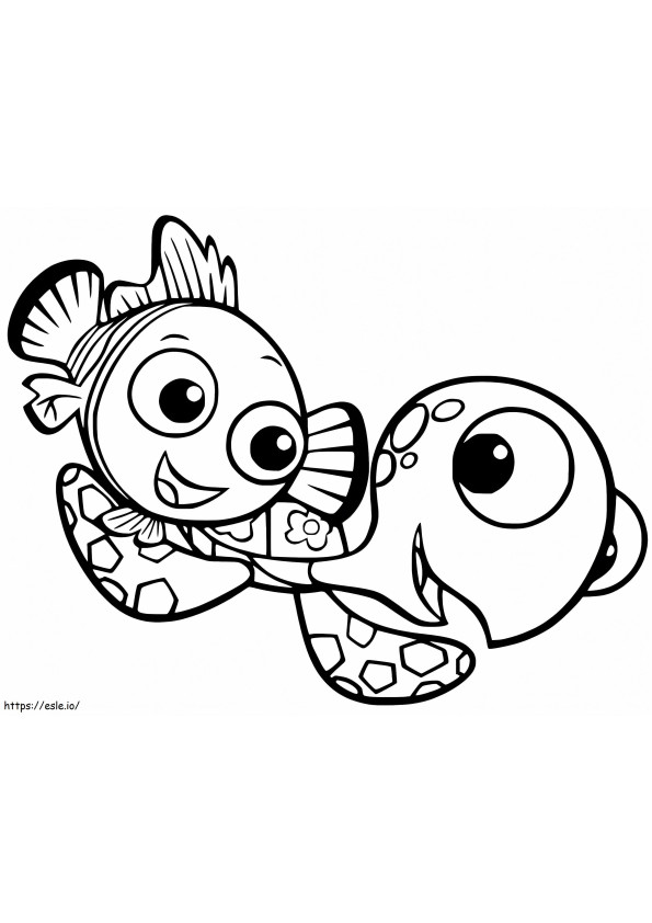Coloriage Gicler et Nemo à imprimer dessin