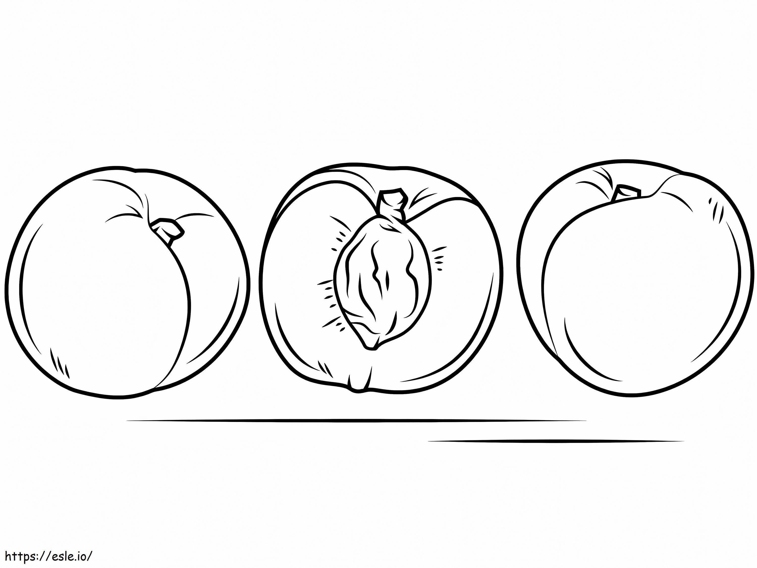 Pfirsichfrüchte ausmalbilder