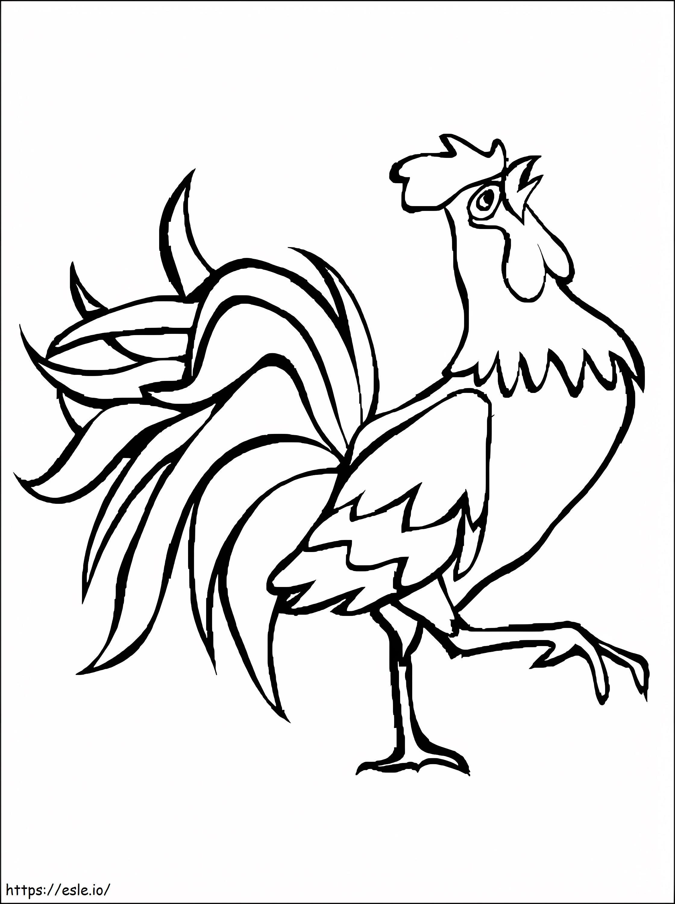 Rooster Drawing coloring page