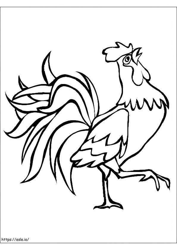 Rooster Drawing coloring page