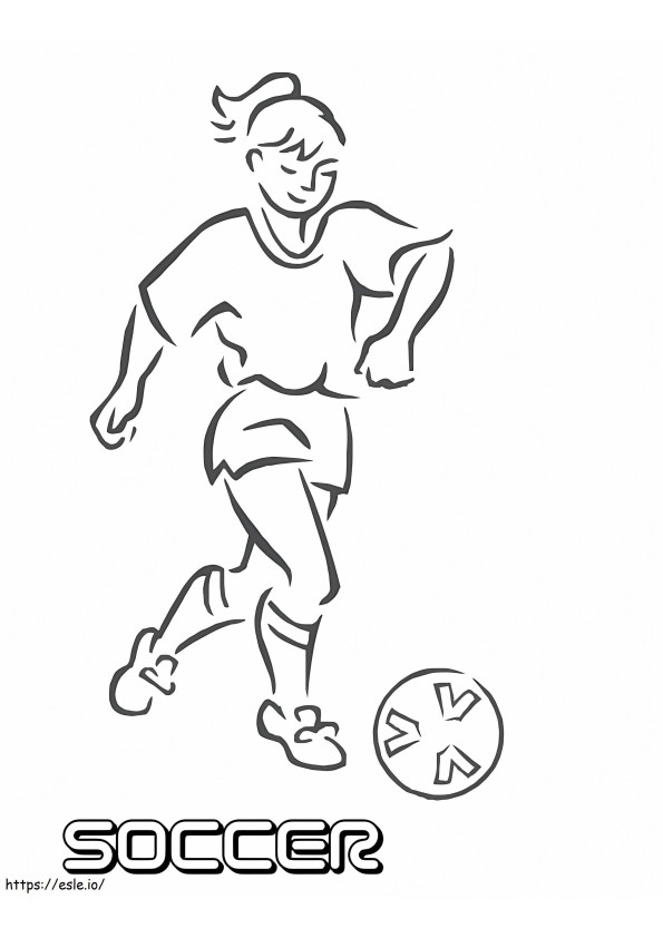 Soccer Free coloring page