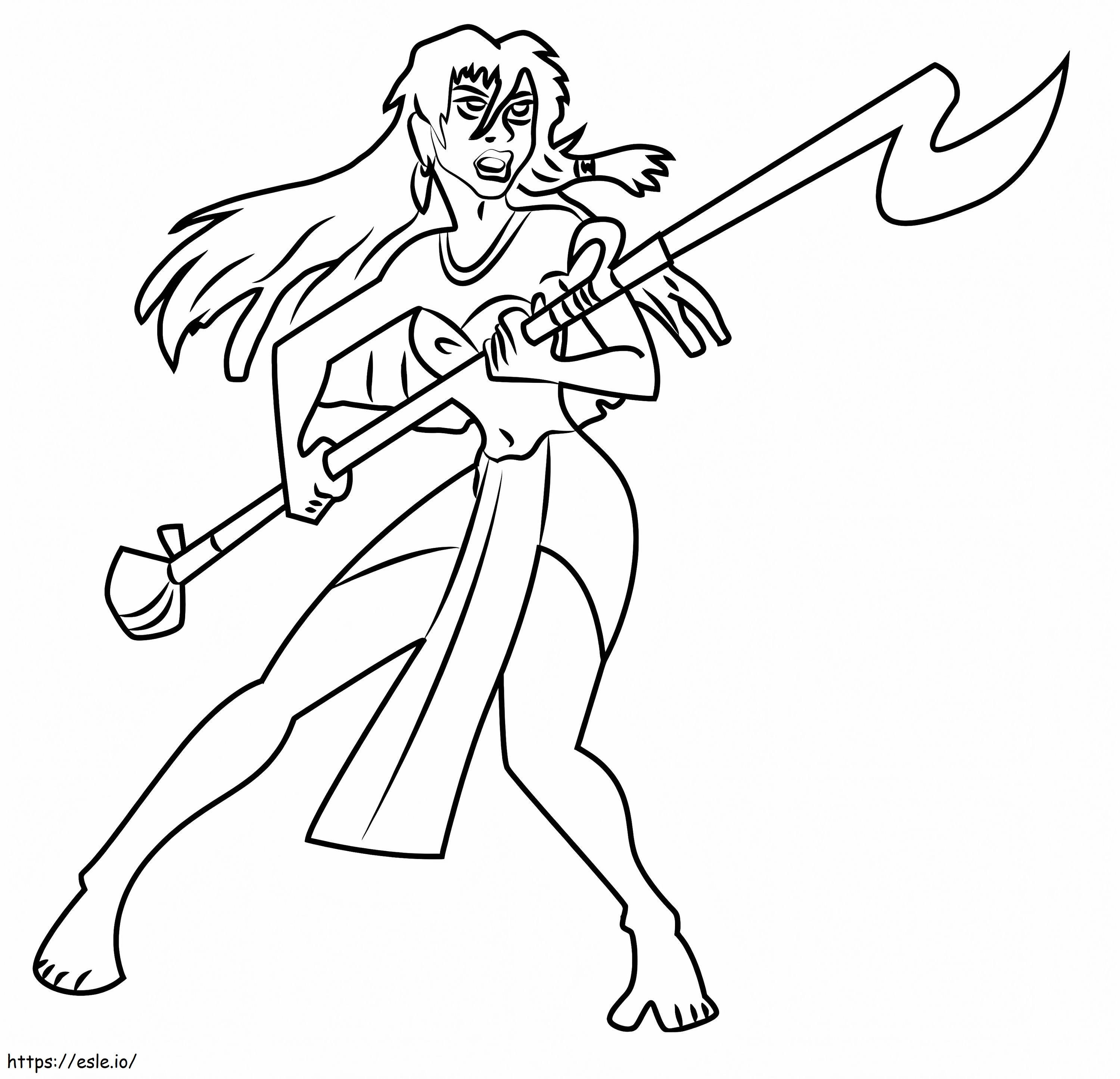 Angry Kida coloring page