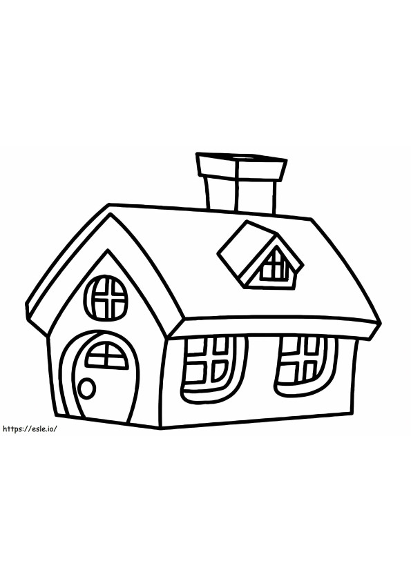 A Little House coloring page