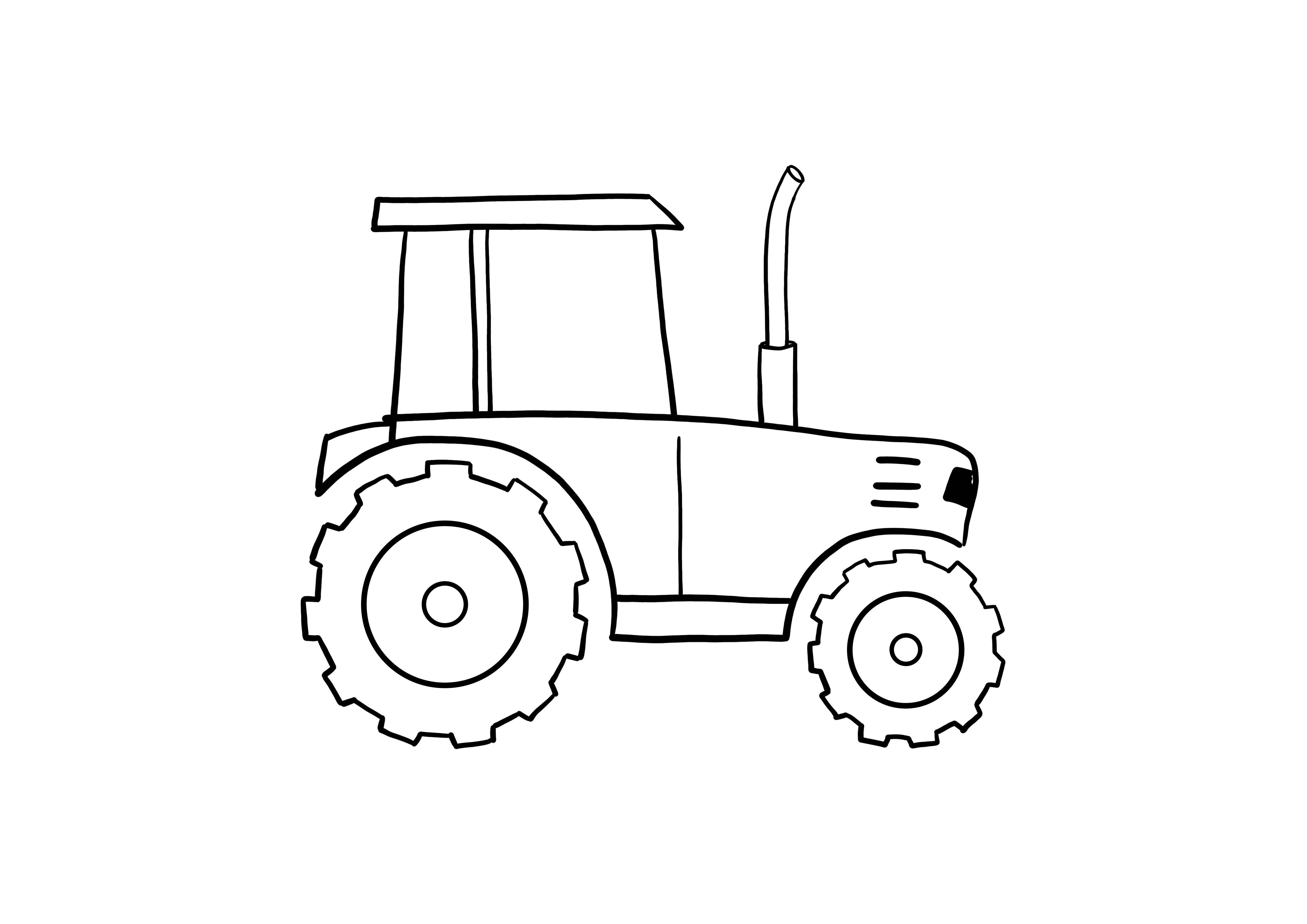 impresión gratuita de tractor clásico