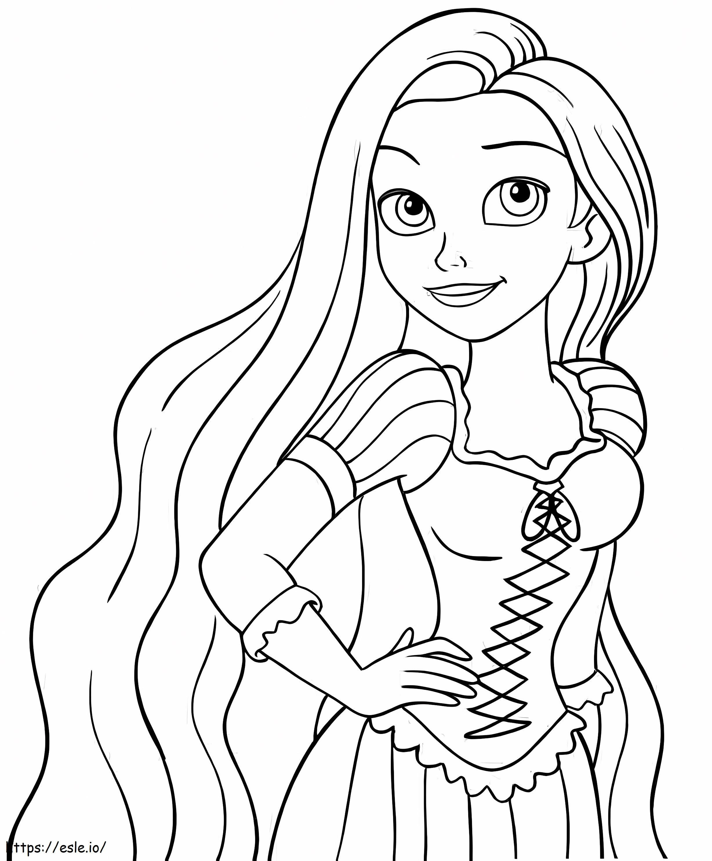 Rapunzel Portrait coloring page