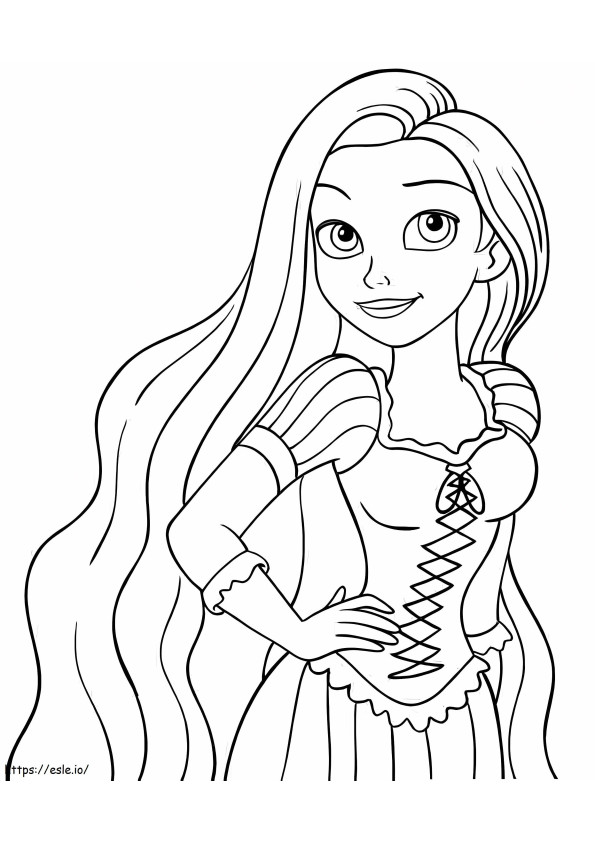 Rapunzel Portrait coloring page