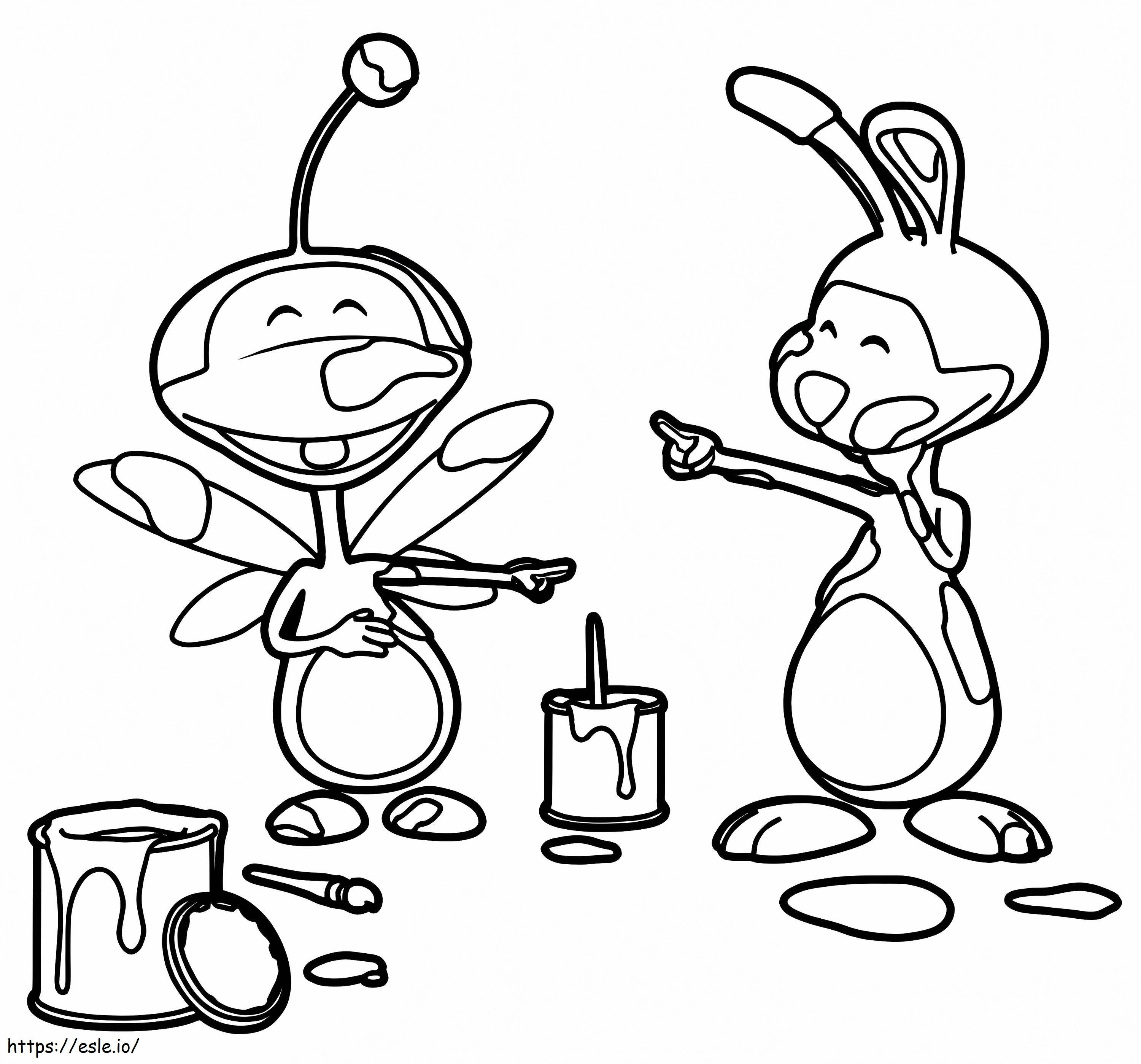 Uki And Rabbit coloring page