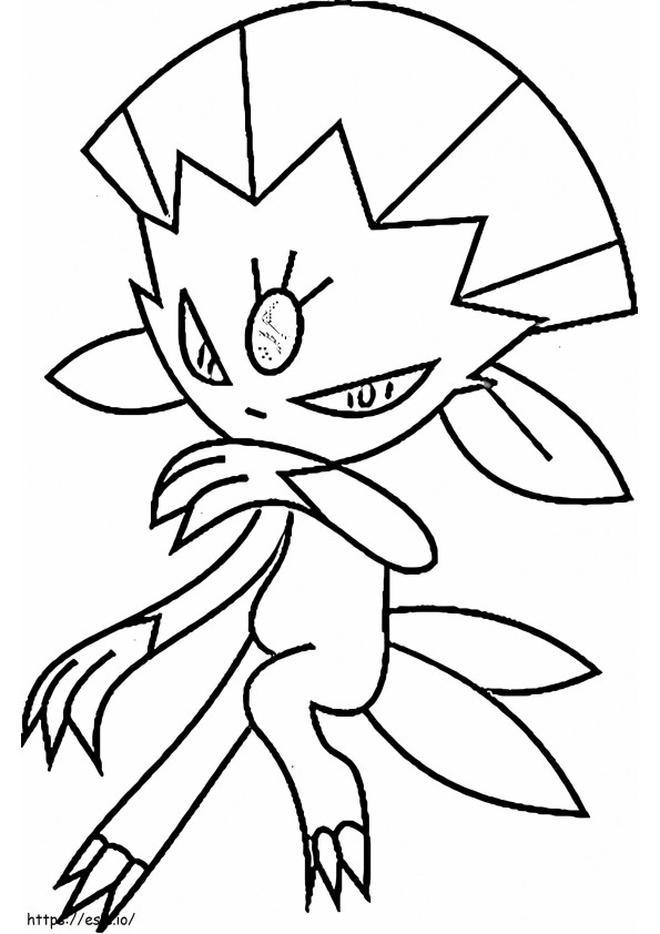 Weavile 7 coloring page