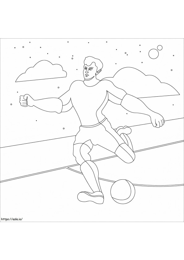 Cool Soccer Player coloring page