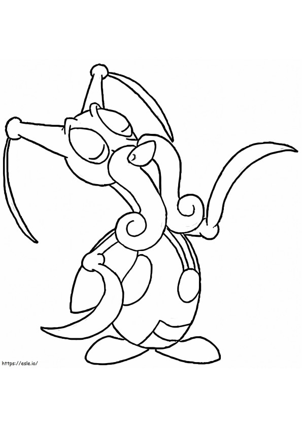 Funny Kricketune coloring page