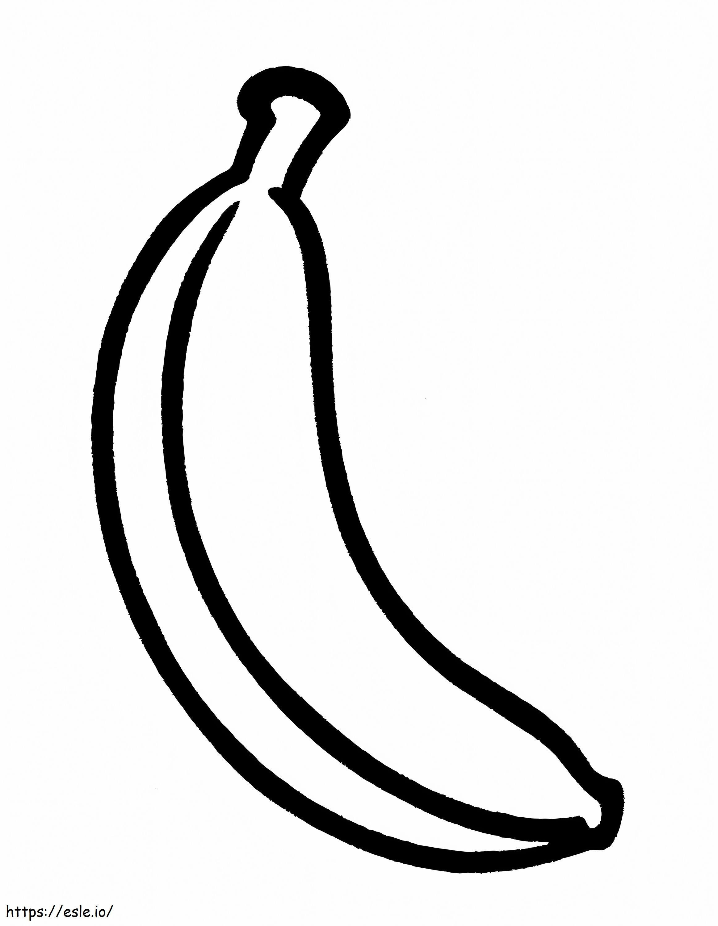 Helppo banaani värityskuva