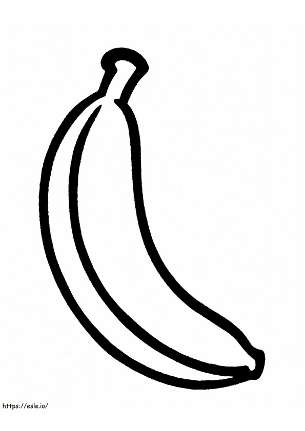 Gemakkelijke banaan kleurplaat